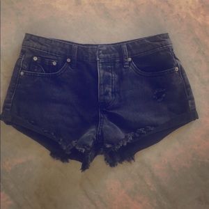 Black Jean Shorts